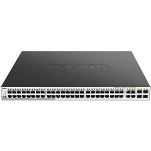 D-Link DGS-1210-52MP 52-Port Gigabit L2+ Managed PoE+ Switch,48 PoE+ Gigabit ports and 4 Combo SFP ports